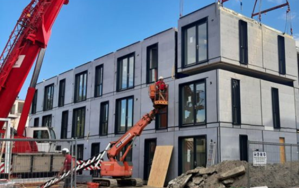 Circular Housing Projekt zur Herstellung von einem Apartment Komplex mit dem modularen Bauen